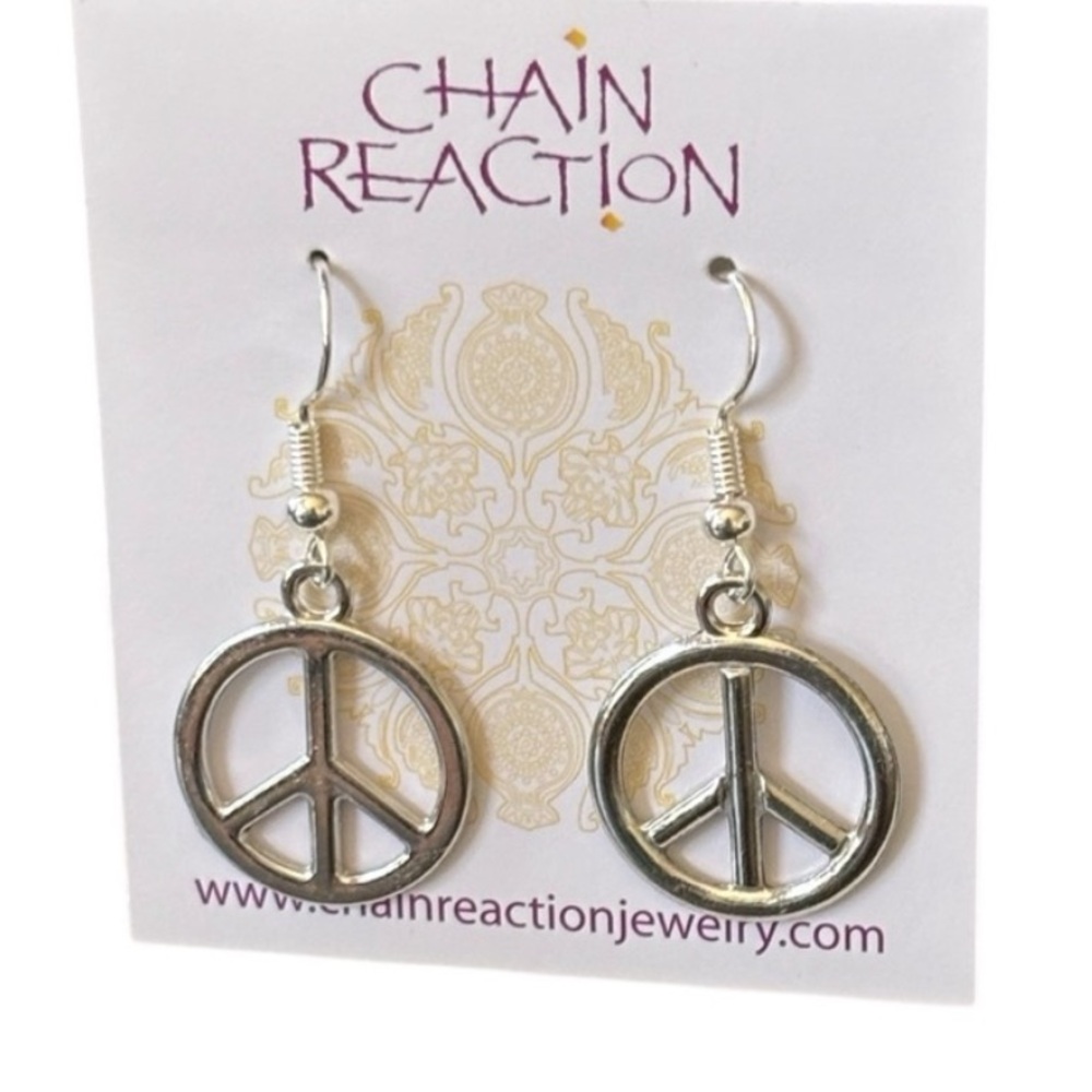 Peace Charm Earrings NWT‎